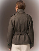 Short Wool Trenchcoat - Brown